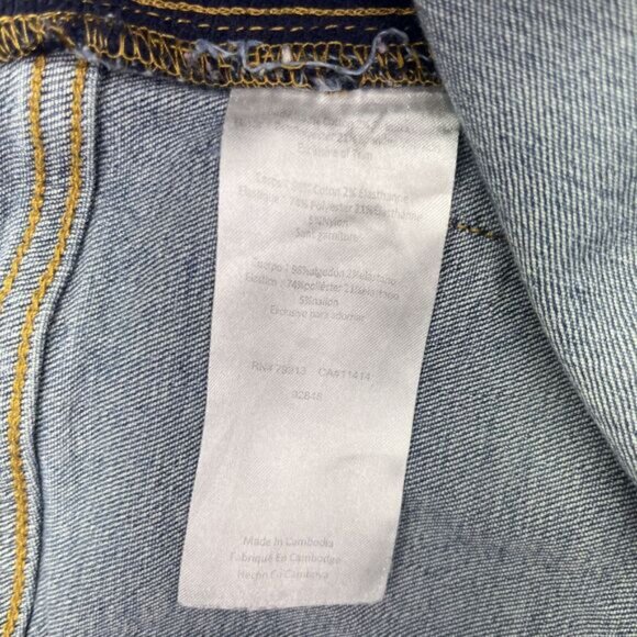 Mother Maternity Jegging Jeans Women's Blue Faded Whiskers Raw Hem Front Pocket - Picture 15 of 16